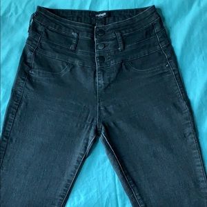 Charlotte Russe (solid black jeans-size 4)